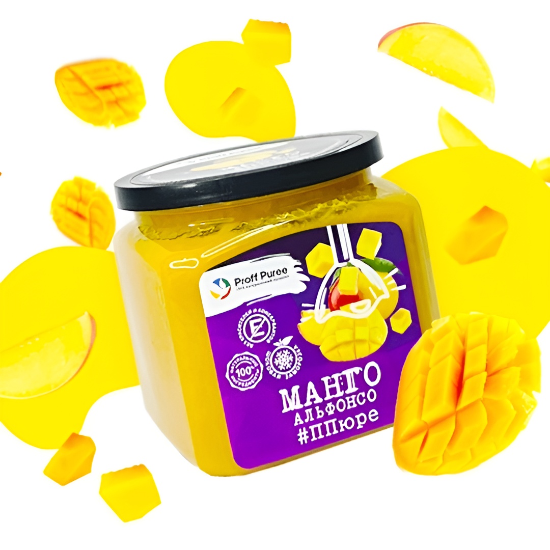 Пюре манго Альфонсо замороженное Proff Puree 0,5 кг