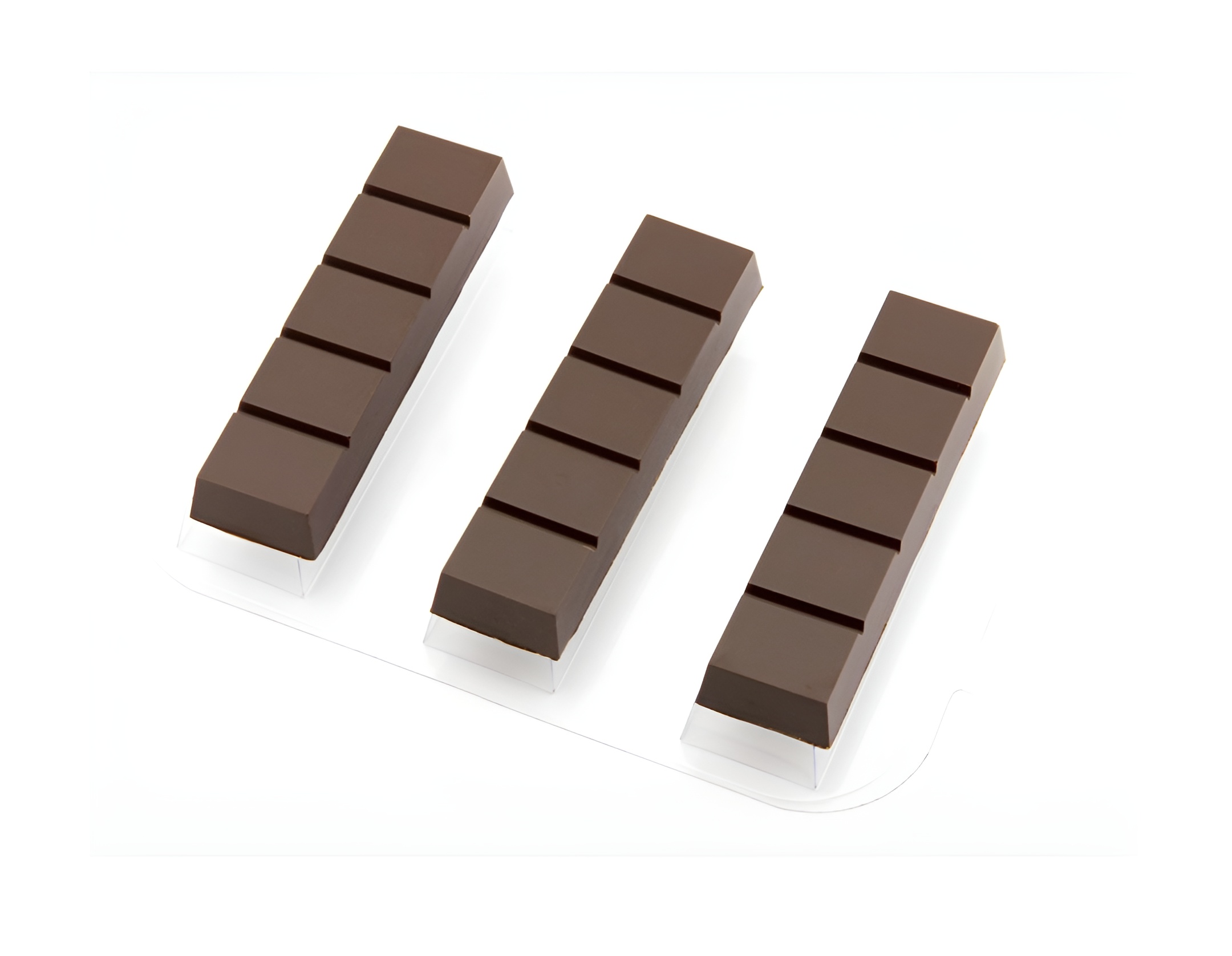 Форма для шоколада "Батончик дубайский" (3 ячейки), пластик