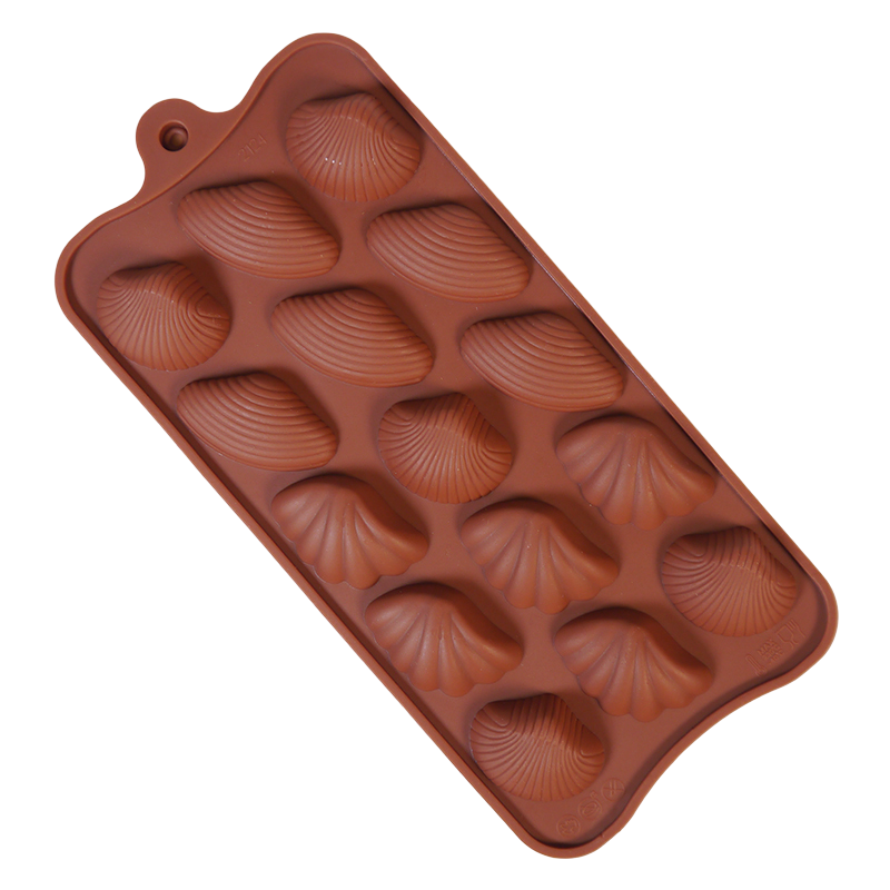 Форма для шоколада "Ракушки" силикон, 20*10 см, 15 ячеек