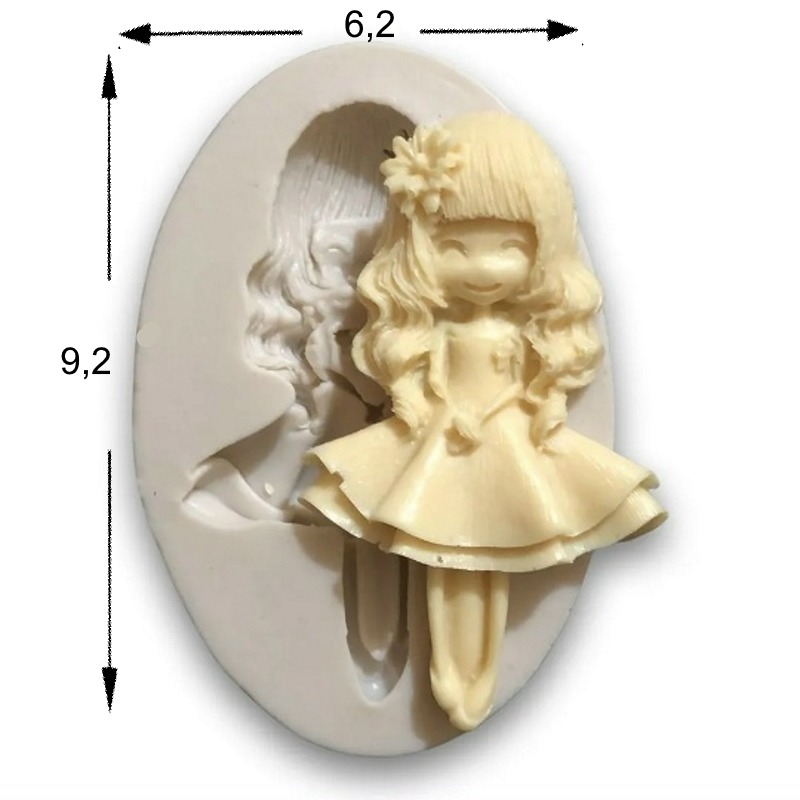 Молд "Кукла" мини, 9,2*6,2*1,5 см