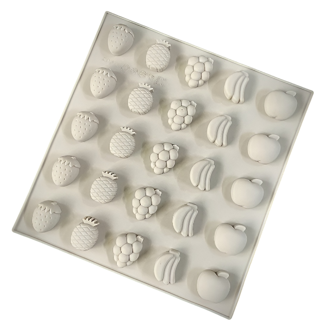 Форма для шоколада "Фрукты микс 25 в 1" 22*22 см