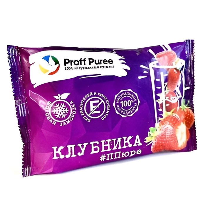 Пюре клубники замороженное Proff Puree 0,25 кг саше