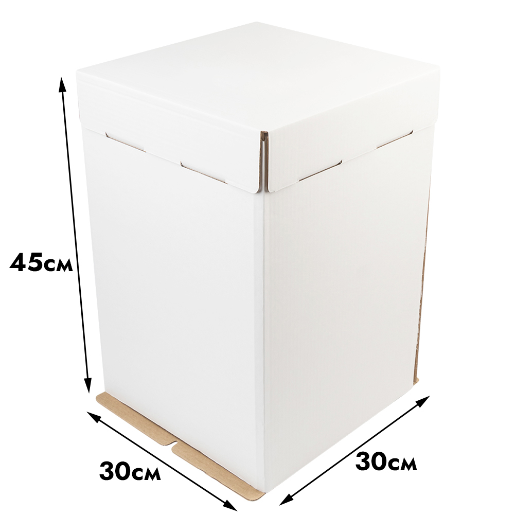 Коробка Арт без окна белая 30*30*45 см