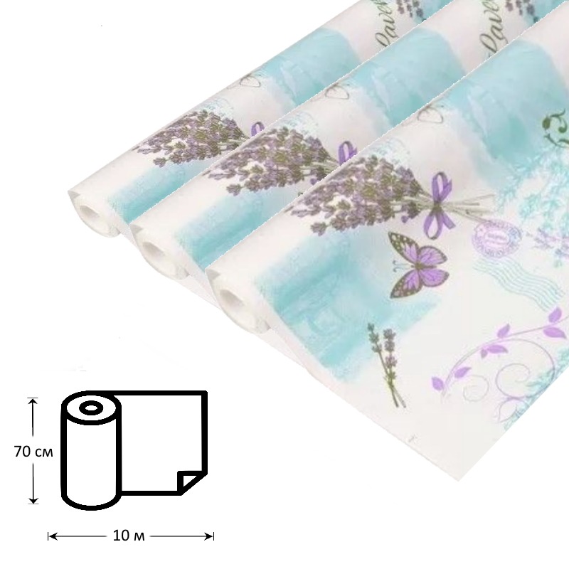 Бумага крафт "Lavender"  сирень+бирюза+фисташка 0,7*10 м