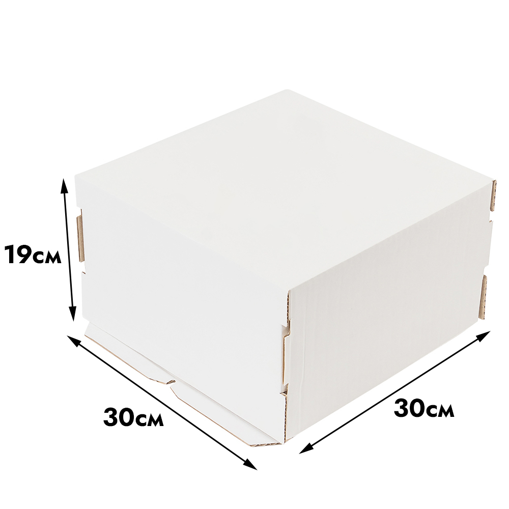 Коробка Арт без окна белая 30*30*19 см