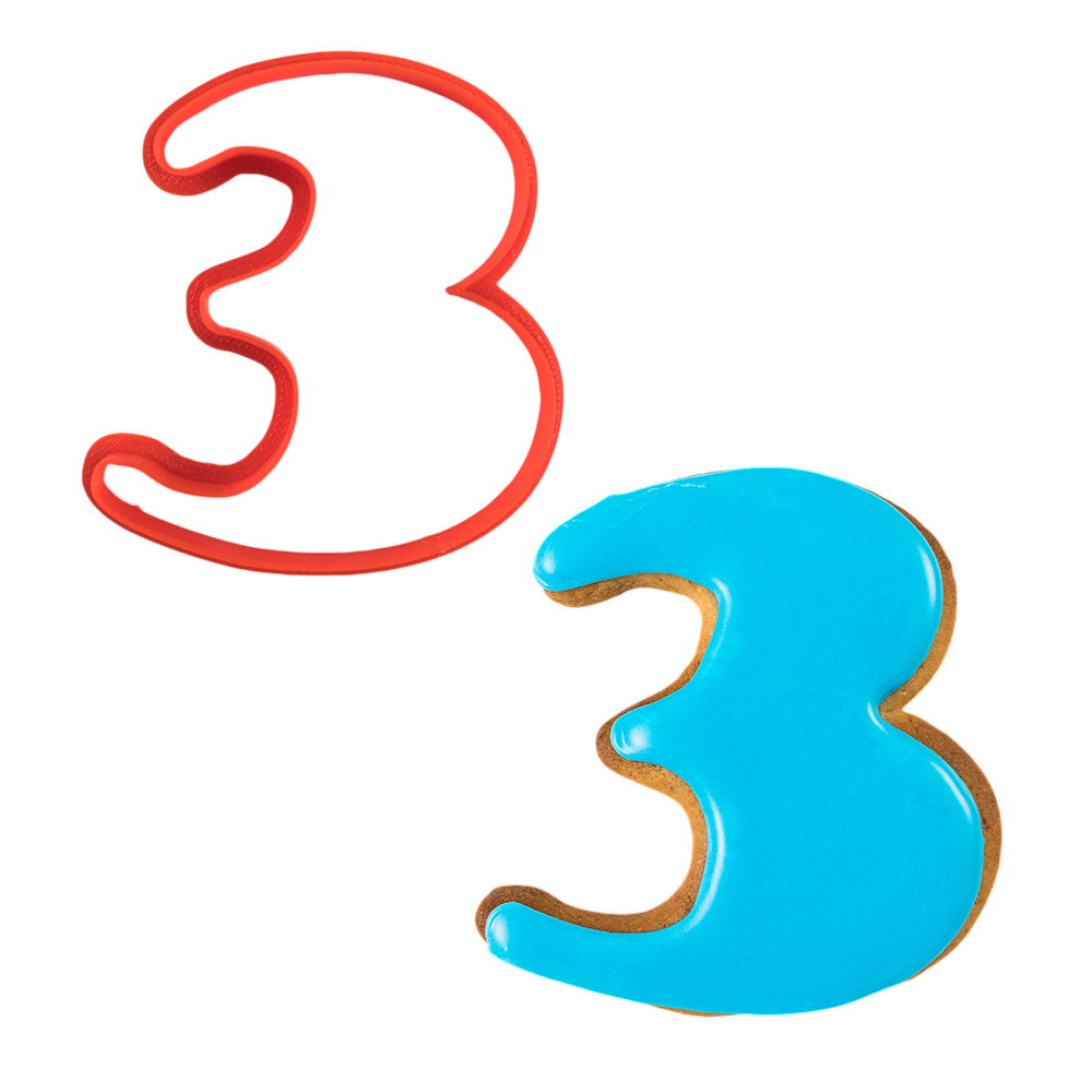 Вырубка "Цифра 3" 8 см