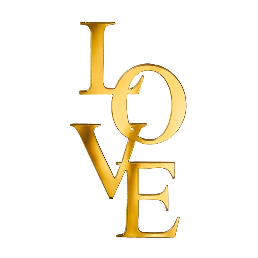 Топпер без шпажки "LOVE" №1, 7*4 см, золото