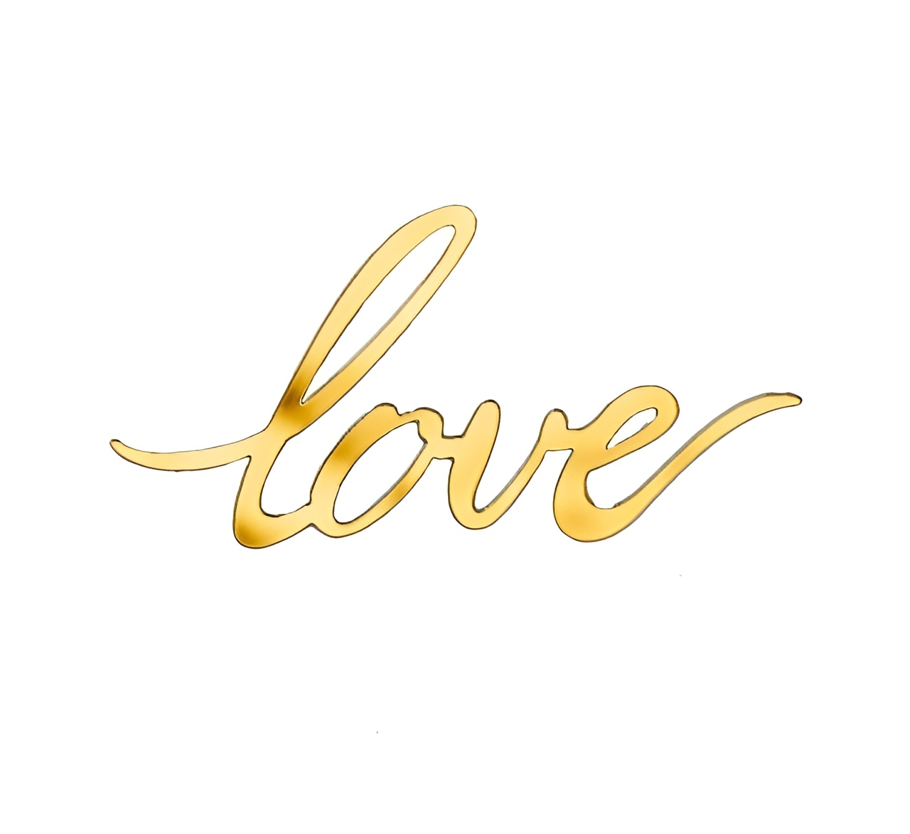 Топпер без шпажки "LOVE" №4, 7,5*4 см, золото, UKR0077