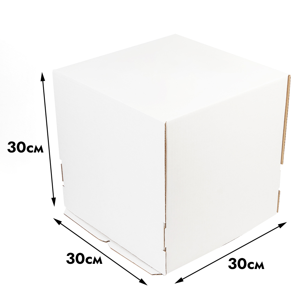 Коробка Арт без окна белая 30*30*30 см