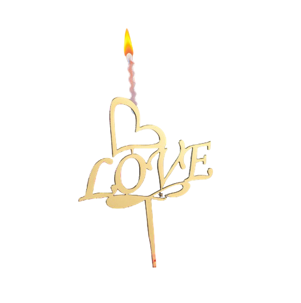 Топпер-свеча "Love" золото