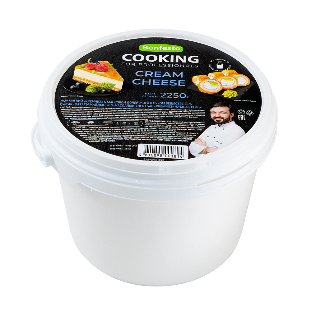 Сыр кремчиз Cooking 70%, 2,25 кг