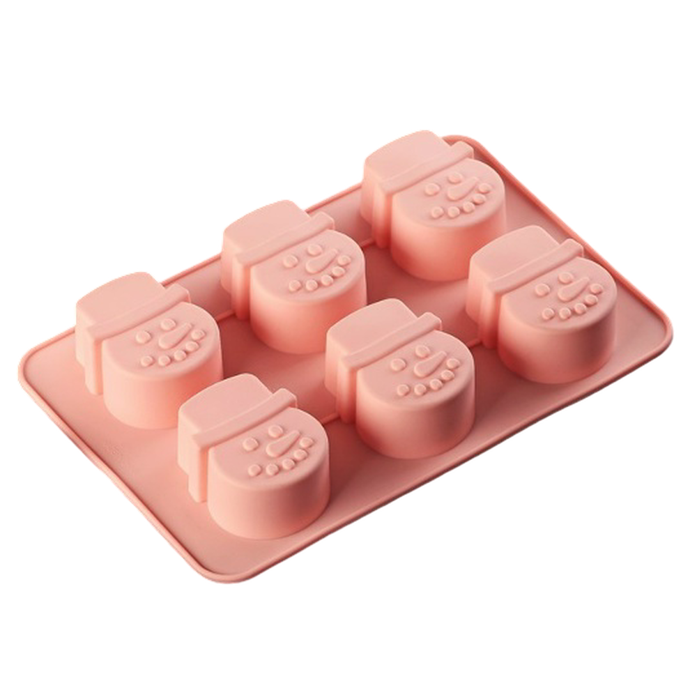 Форма для выпечки "Снеговик", 6 ячеек, 25*16,5 см