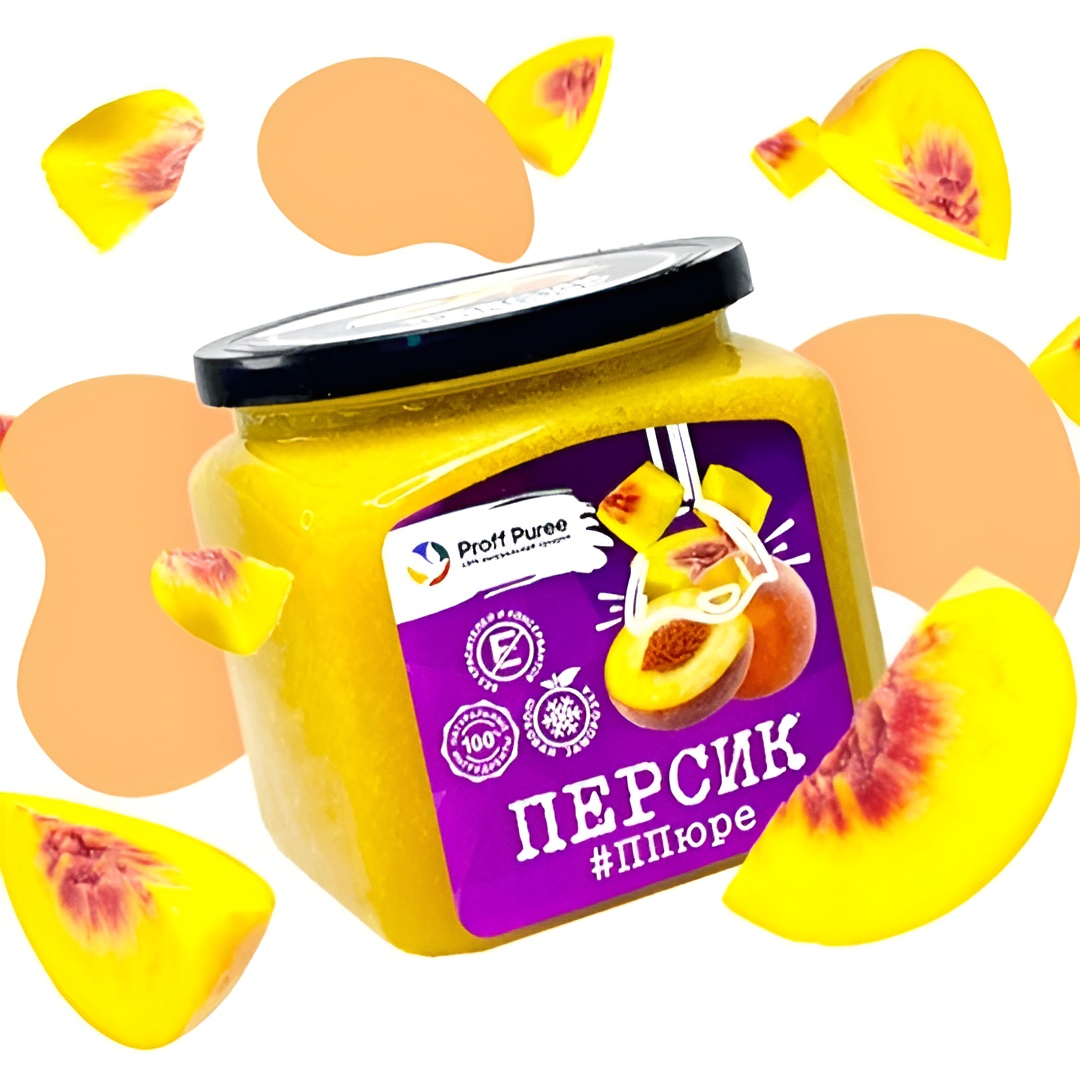Пюре персика замороженное Proff Puree 0,5 кг