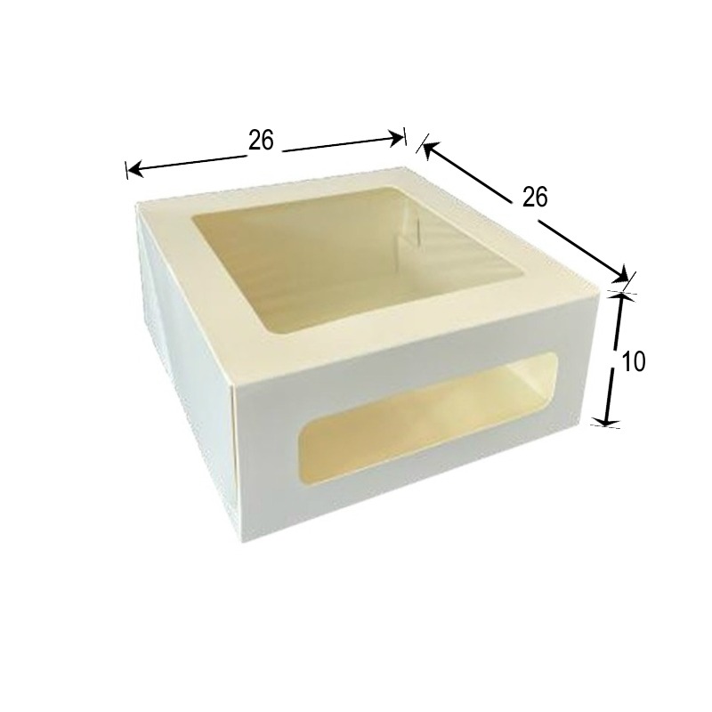Коробка Eco Cake Window 26*26*10 см